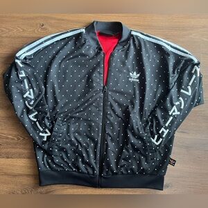 Adidas Black Bomber Jacket with Gray Accents